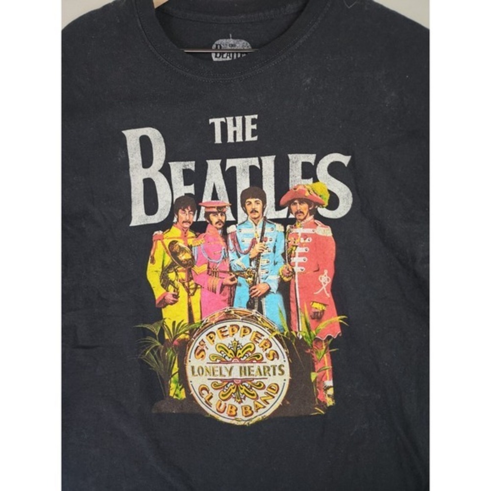 Beetles Shirt Large Mens Sgt Peppers Black - Picture 2 of 12